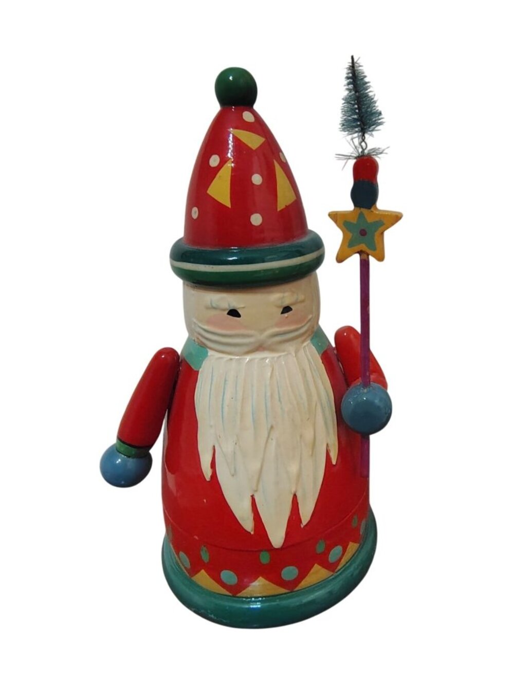 Midwest Importers 4 Piece Wooden Santa Russian Nesting Dolls, Christmas Decor